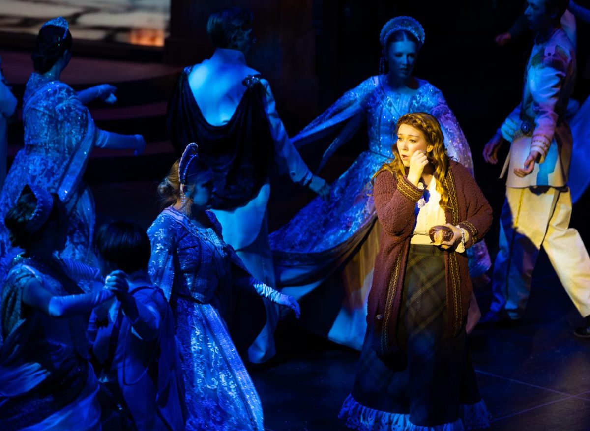 Senior Natalia Bingham performs as "Anya" in the school production of "Anastasia" on Nov. 5.